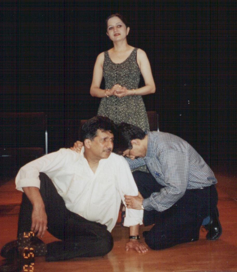 A dramatic moment in the play